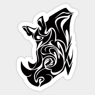 Tribal Rhinoceros Sticker